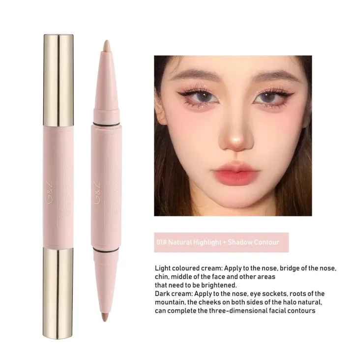 Matte%20Pearl%20White%20Highlighter%20Pen%20Double-headed%203D%20Contouring%20Make%20Up%20Stick%20Face%20Multifunctional%20Lying%20Silkworm%20Brighten%20Pencil%20-%20Image%207