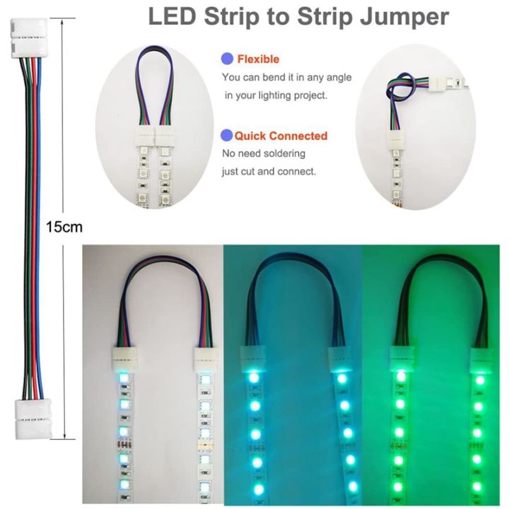 16.4FT(5M)%204-Pin%20RGB%20LED%20Strip%20Extension%20Cable,LED%20Strips%20Connectors%20Kits%20for%205050%20Flexible%20RGB%20LED%20Strip%20Light%20-%20Image%205