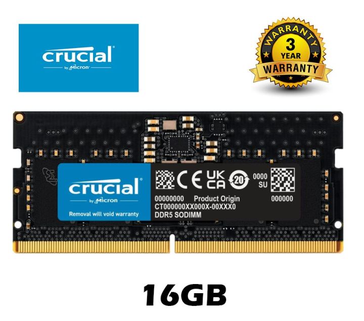 CRUCIAL DDR5 16GB 5600Mhz SODIMM LAPTOP RAM BRAND NEW (3Y)
