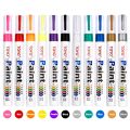 【Red】 Marker Waterproof Car Wheel Tire Oily Painting Pen Tire Tread Rubber Fabric Paint Metal Face Marker Pen. 