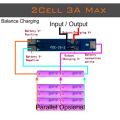 2S BMS 3A 7.4V 8.4V Li-ion Lithium Battery 18650 Charger Protection Board PCB BMS Cell Charging Protecting Module. 