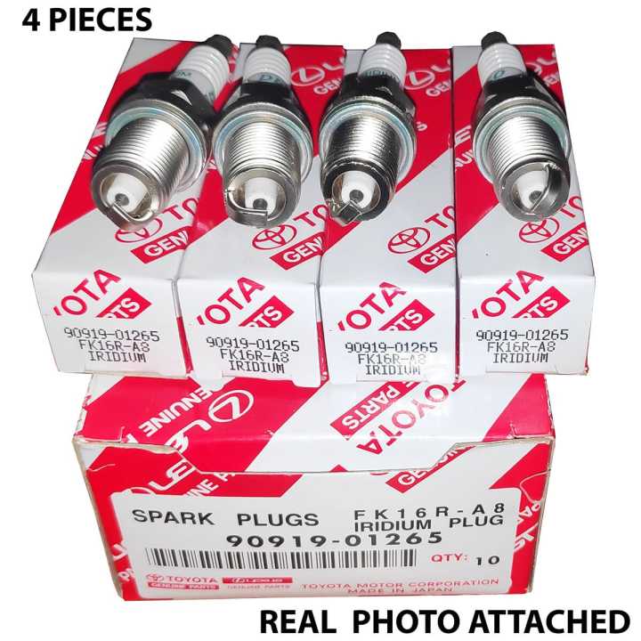 Spark Plug For Toyota Car (Price For 4 Plug) 90919-01265 Denso FK16R-A8 Aqua NHP10