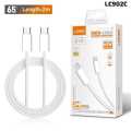 LDNIO 2 Meter 65W Type-C to Type-C Fast Charging Data Cable (LC902C). 