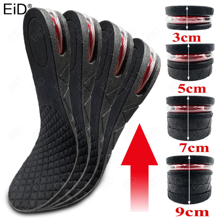 EiD 3-9cm Invisible Height Increase Insole Cushion Detachable Height Adjustable Shoe Heel insoles Insert Taller Support Foot Pad