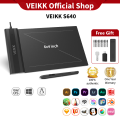 VEIKK S640 6 x 4 inch Ultra-Thin Easy Carrying Pen Tablet Graphics Drawing Tablet Support Androidphone Digital Drawing Writing Pad with 16384 Levels Pressure Sensitivity Battery-Free Pen. 
