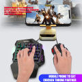 HXSJ One Handed RGB Rainow Gaming Keyboard with Mouse for PC 35 Keys LED Backlight + Wired Gaming Mouse with Breathing Light 5500 DPI 7 Button Keyboard and Mouse Combo. 