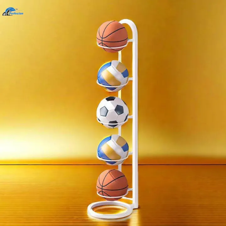 5 Layer Basketball Display Rack Holder for Living Room Football Rugby ...