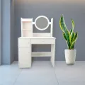 Dressing Table Stylish Multifunction Stable Makeup Vanity Desk with Lighted Mirror for Bedroom. 