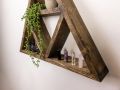Triangle Alter Shelf - Small - 21" by 21" - Crystal Shelf - Altar Shelf - Essential Oil Wall Shelf. 