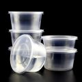 10pcs 180ml Disposable Container Plastic Clear Cup With Lid For Storage Sauce, Jelly, Yogurt, Mousse Cups & Bowls. 