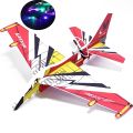 Flying Rechargeable Airplane Electric Plane Single Layer Wing Aircraft With Lights. 