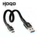 type-c short cable Typec flat braided usb c nylon cord Phone. 