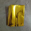 25/50/100pcs 50g 9x14cm Gold Color Top Open Aluminum Foil Vacuum Seal Bags For Tea, Coffee, And Other Food Items To Packaging. 