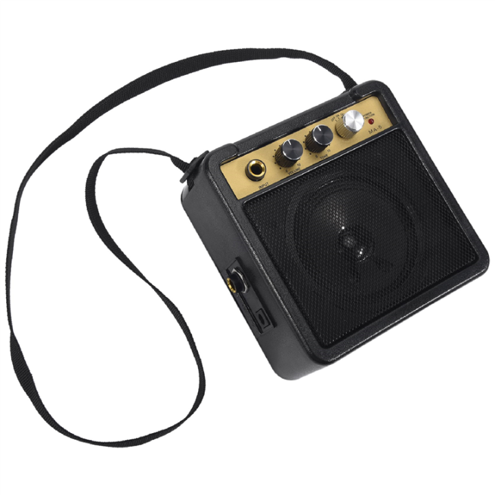 SRIWEN Mini Guitar Amplifier Amp Speaker 5W with 6.35mm Input 1/4 Inch Headphone Output Supports Volume Tone Adjustment