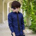 2023Spring and Summer Youth Tie Shirt Men's Long-Sleeved Korean Style Trendy College Style Student Class Clothes School Uniform Shirt. 