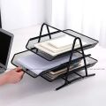 Stylish Adjustable Sliding Metal Document Paper Letter/Organizer Tray 3 Tier Black. 