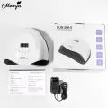 Monja 180W White Nail Dryer Nail Lamp 10s Fast Curing 45pcs LEDs American Standard PlugNail Lamp Smart Auto Sensor Timer DIY Nail Art Machine UV LED Nail Polish Curing. 