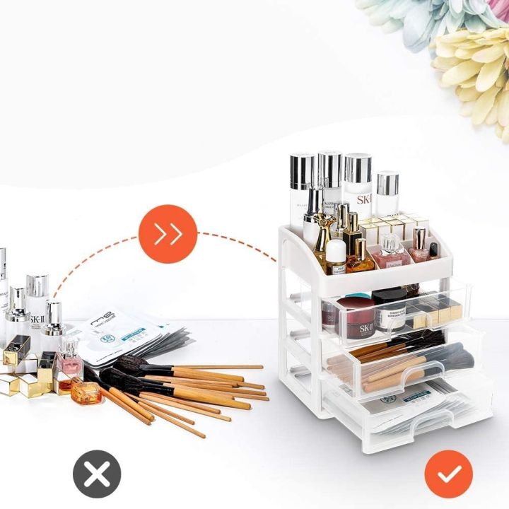 Makeup%20Organizer%20with%201%20Drawer%20Storage%20Unit%20%7C%20Large%20Capacity%20Clear%20Display%20case%20for%20Jewelry,%20Cosmetics,%20Makeup%20and%20Desktop%20Units%20(Size%20-%20270mm%20x%20170mm%20x%20235mm%20-%20Image%204