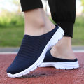 【WEJA】Mules for Men Half Shoes Sport Walking Shoes Summer Breathable Mules Sneakers Slip on Half Loafers Korean Fashion Half Slippers Outdoor Mesh Running Shoes Comfortable Driving Sandals Slippers. 