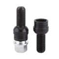 4+1 Black 14mm Wheel Bolt & Lock Lug Nut Set With Key For VW Golf Jetta Audi EB. 