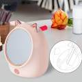 Makeup Storage Box with Mirror Jewelry Organizer 360 Degree Swivel Tabletop Mirror Makeup Mirror Cosmetic Case for Dressing Table Countertop. 