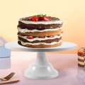 12 Inch Iron Round Cake Stand Plate Pedestal Dessert Holder-White. 