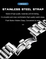 BAISHENG Luxury Watch For Men Waterproof Square Quartz Wrist Watch Luminous Stainless Steel Business Watch. 