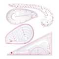 Sewing Ruler Set (4 Pcs) - Metric Ruler Set French Curve Pattern Grading Ruler Dressmaking Drawing Drafting Measure Template Tools 4 Style For Designers. 