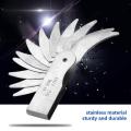 R0.3-R52 1.5-100mm Stainless Steel Radius Fillet Gauge External Internal Concave Convex Measu g Tool R Rule. 