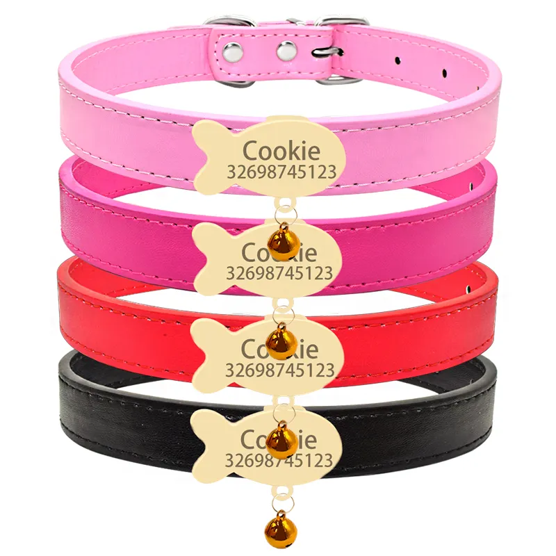 Airtag Cat Collar Breakaway With Bell, Custom Embroidered Cat Collars With Name And Phone Number, Personalized Kitten Collar With Air Tag Holder For Cat