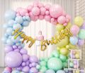 Rainbow Theme Birthday Decorations - Pack of 53 Happy Birthday Decoration Kit for Kids | Kids Birthday Decoration Items | Pastel Balloons for Birthday Decorations. 