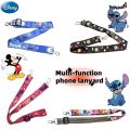 Set cute print, Tron Niloso, anime, Disney, Mickey, Mickey, Easy, adjustable phone case, bag, decorated lanyard, strap gift. 