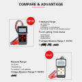 MICRO-200 Pro 12V Battery Tester with LCD & LED Display for Car & Motorcycle - High-Quality Charging System Diagnostic Tool. 