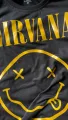 Nirvana T shirt aesthetic T shirt  Black Oversized and Slim Fit t shirt Jet Black and White Print tiktok T shirt For street style most viral T shirt in the world Cotton Black T shirt. 