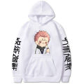 Anime hoodie jujutsu Kaisen kawaii ryomen Sukuna graphic print sweatshirt Harajuku pullover Y2K clothes unisex casual streetwear. 