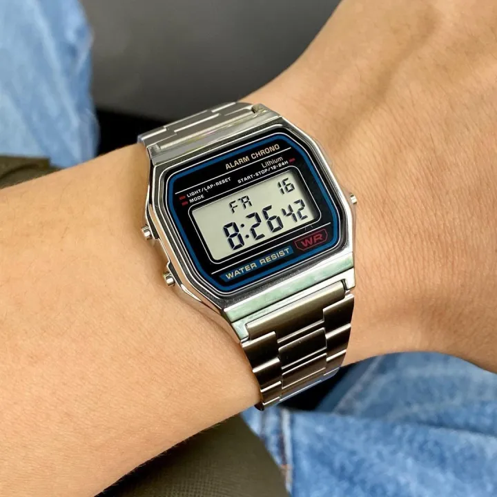 Vintage%20Digital%20Men's%20Watches%20F91w%20Luxury%20Stainless%20Steel%20Link%20Wrist%20Watch%20Band%20Business%20Electronic%20Women%20Clock%20Reloj%20Hombre%20-%20Image%206