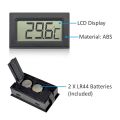 1Set Digital LCD Thermometer with 1M Probe Black -50°C - +110°C Temperature Monitor ABS for Fridge, Freezer, Fridge, Aquarium. 