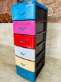 DAXER Multi Color 6 Drawer Plastic Cupboard DDC04E(6D). 