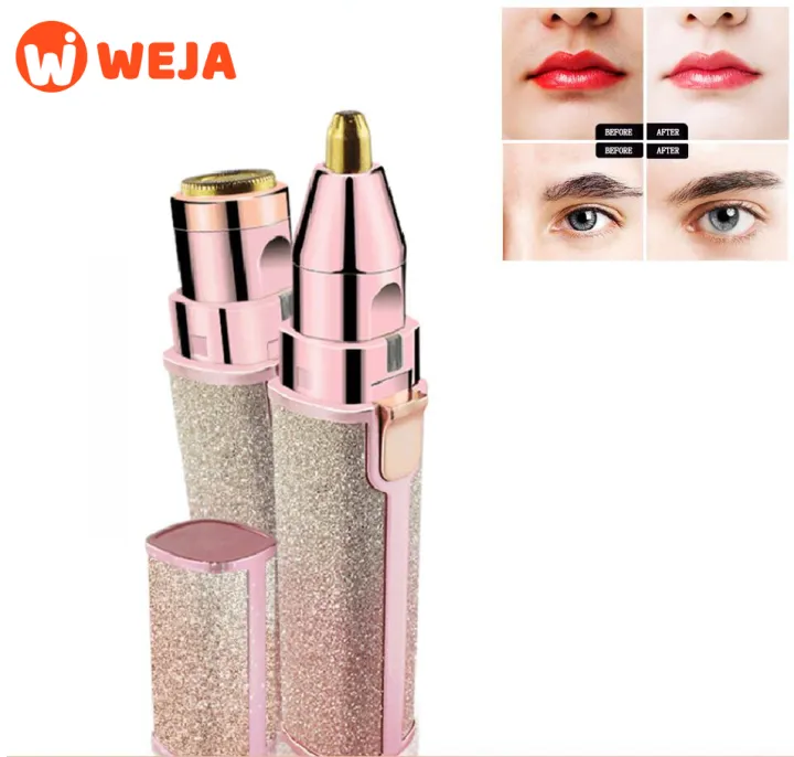 Weja 2 in 1 Electric Eyebrow Trimmer and Shaver, Rechargeable Hair Remover for All Body Parts Use in Pen Size MT096