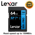 Lexar SD Card 800X 32GB 64GB V10 1667X V60 U3 C10 2000X V90 SDXC Flash Memory Card 1066X V30 UHS-II For 3D 4K Digital Camera. 