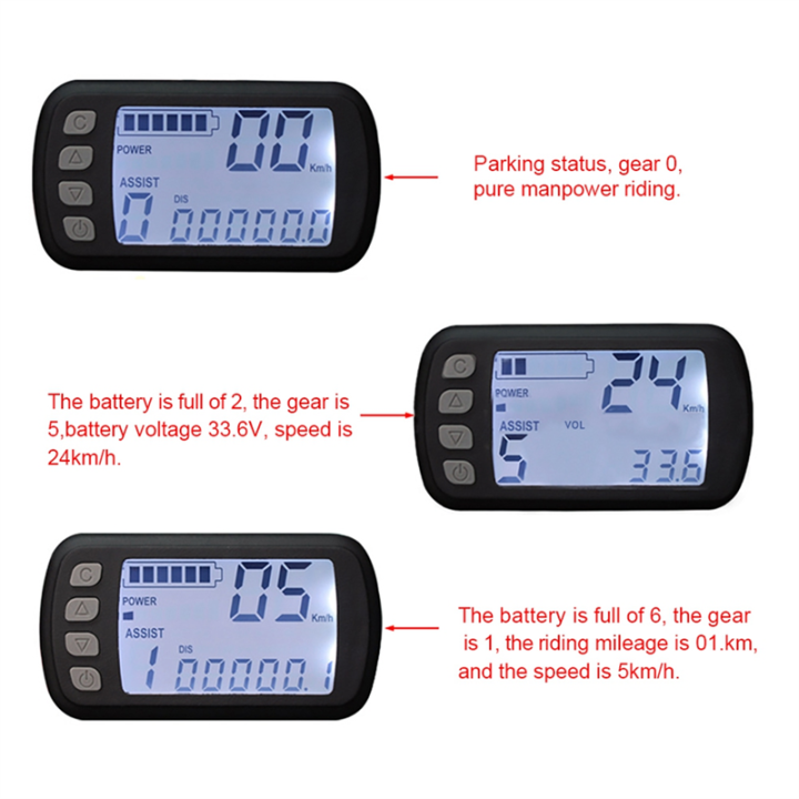 1%20Piece%20Mini%20LCD%20Display%20Replacement%20Parts%20for%20Electric%20Bike%2024V%2036V%2048V%20Scooter%20Motorcycle%20Speedmeter%20Waterproof%20Ebike%20Display%20-%20Image%203