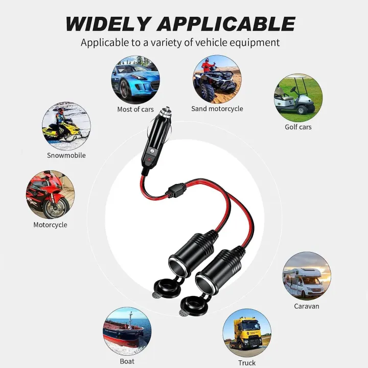 12V%2024V%20Car%20Cigar%20Lighter%20Extension%20Cable%201%20to%202%20Car%20Cigar%20Lighter%20Splitter%20Adapter%202%20Sockets%2016AWG%20Waterproof%20Socket%20Splitter%20-%20Image%206