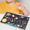 Wood Planets Game Preschool Learning Activities Science Toy Jigsaw Planet Matching Game. 