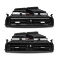 Full Black Dashboard Central Air Conditioner Vent Grille Complete Assembly for BMW 5 Series F10 F11 F18 64229166885. 