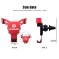 1Pcs Car Mobile Phone Holder Vent Clip Mount Stand For Nissan Qashqai Juke Pulsar Sentra Altima Patrol Micra Rogue Almera Versa. 