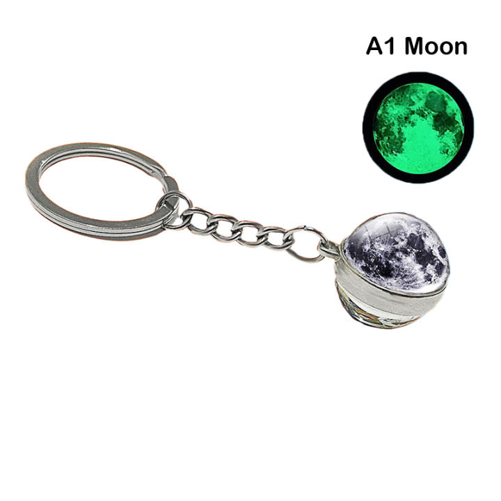 Glow In The Dark Solar System Galaxy Planet Keychain Jupter Moon Earth ...