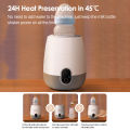 Portable Automatic Baby Milk Bottle Shaker Electric Feeding Bottle Shake Machine Milk Powder Blender Mixer 3 Modes(60s Timing/ 90s Timing/ 24H Heat Preservation) Low Noise Working Built-in Battery. 