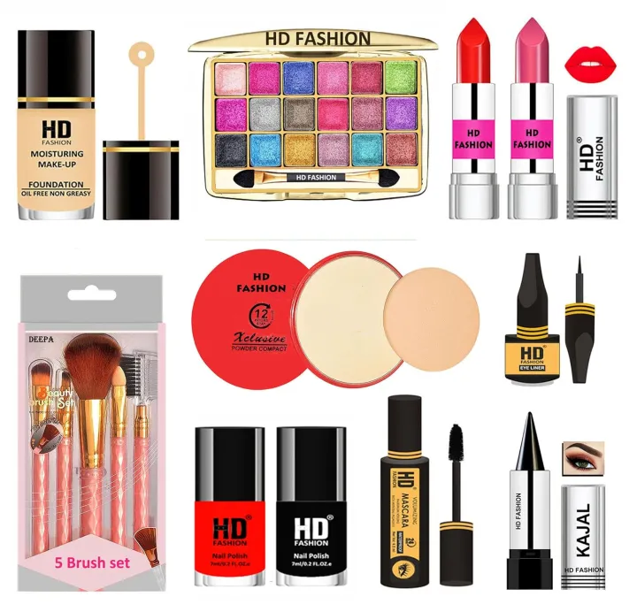 HD Fashion 15 Pcs. Xclusive Radiant Glow Makeup Kit For Women SAM