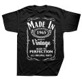 New style summer t shirt men made in 1965 vintage T-shirt Born 1965 birthday age year gift top funny casual tee shirts. 