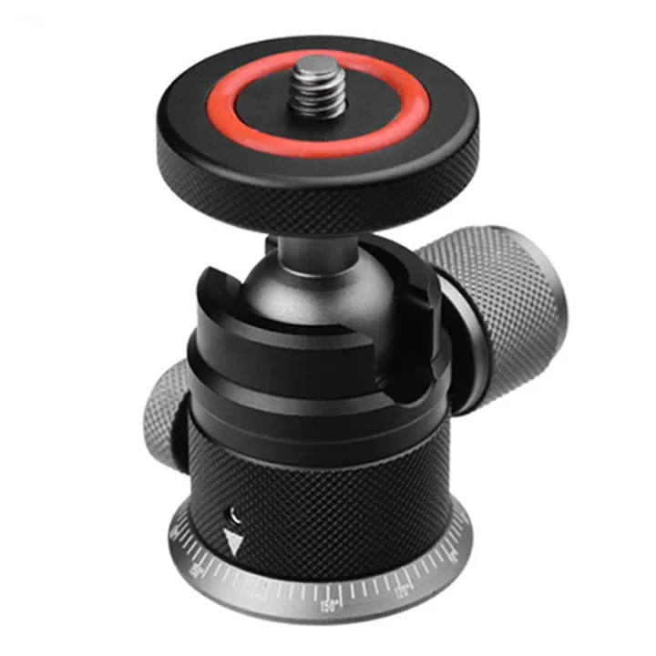 Mini%20Ball%20Head%20with%201/4"%20Screw%20360%C2%B0%20Pan%20Adapter%20for%20Monopod%20Light%20Stand%20DSLR%20-%20Image%202